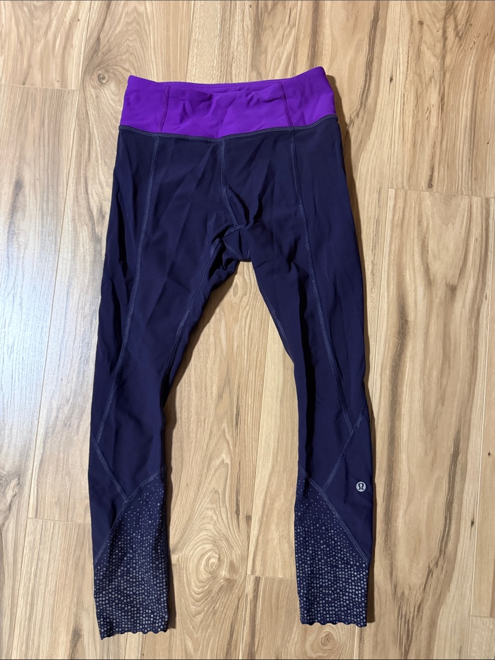 lululemon athletica Purple Leggings with Magenta Waistband